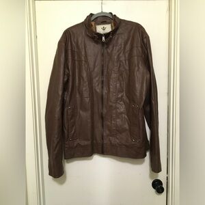 Men's Brown faux Leather Jacket